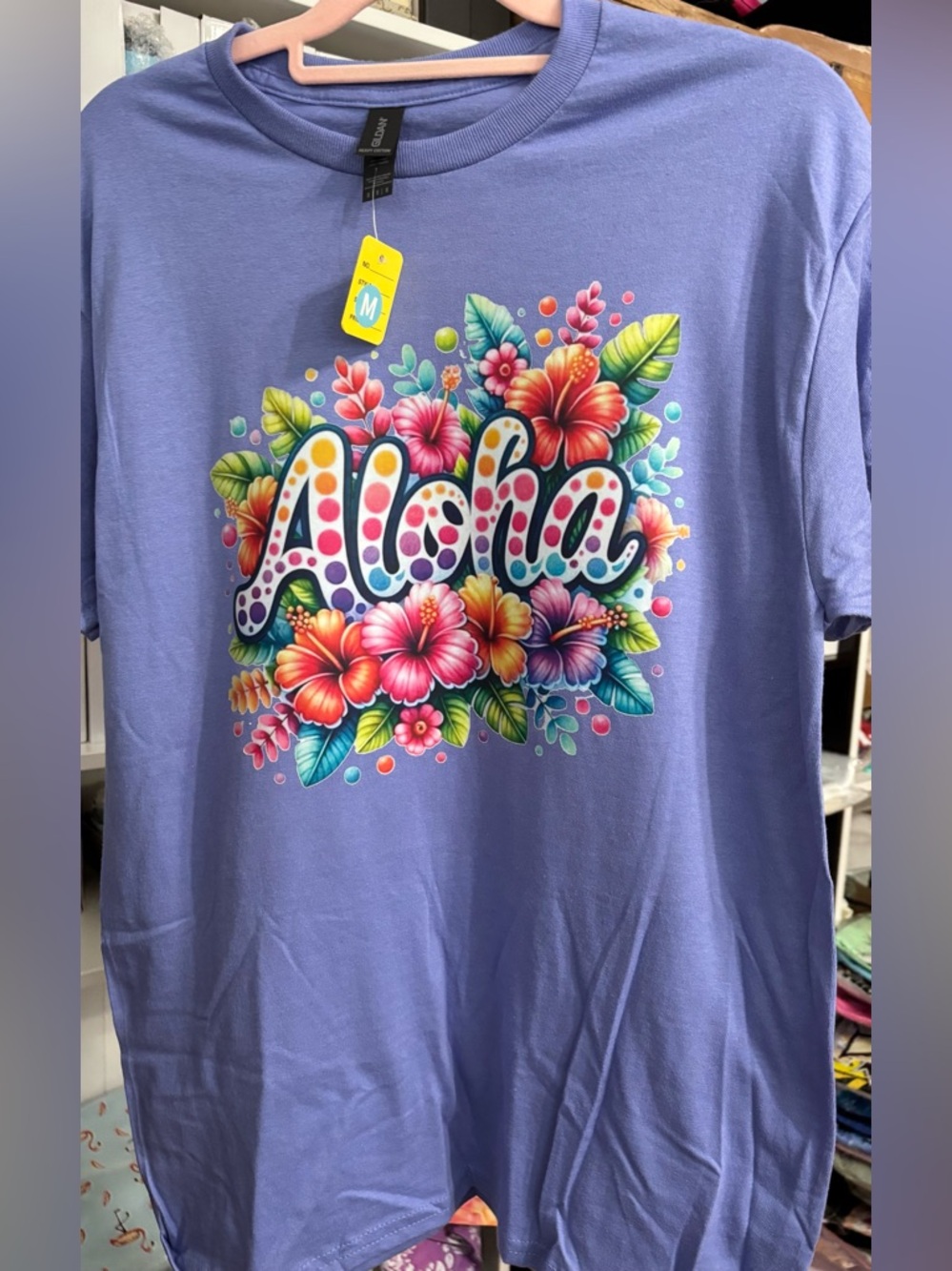 NEW Aloha Floral Graphic Tee - Lavender size Medium